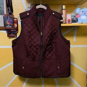 NWT Talbots Quilted Fleece Interior Vest Size 2X Petite